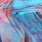 Bamboo Spandex Coral/Fuchsia Tie Dye Lycra Jersey Knit Fabric By the Yard 60″″ - View 3