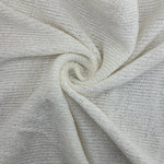 Cotton Chenille Sweater Fabric – White | by the Yard - View 2
