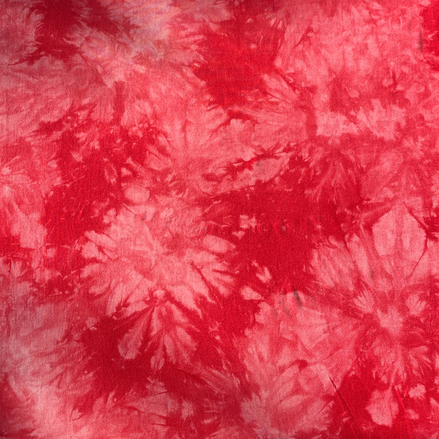 Bamboo Apple Red Cloud Tie Dye Splash Spandex Jersey Knit 60″ Eco-Friendly Fabric By The Yard Good For Face Mask