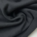 Heavy Cotton French Terry Charcoal Black Knit With Matching Jersey and Rib | 450 GSM/22 Oz French Terry Heavy Sweatshirt Fabric By The Yard