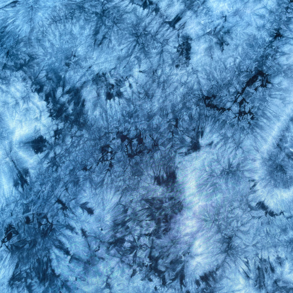 Bamboo Spandex Jersey Knit Teal Blue & White Cloud Tie Dye Splash 60″ Eco-Friendly Fabric By The Yard