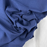 Navy Cotton Jersey Spandex 10 oz Medium Weight Eco-Friendly Sustainable Fabric By the Yard - View 4