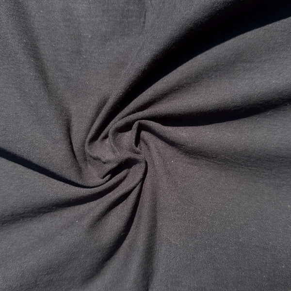 100% Cotton Jersey Black Knit Medium-Heavy Weight Eco-Friendly Fabric By The Yard 60″