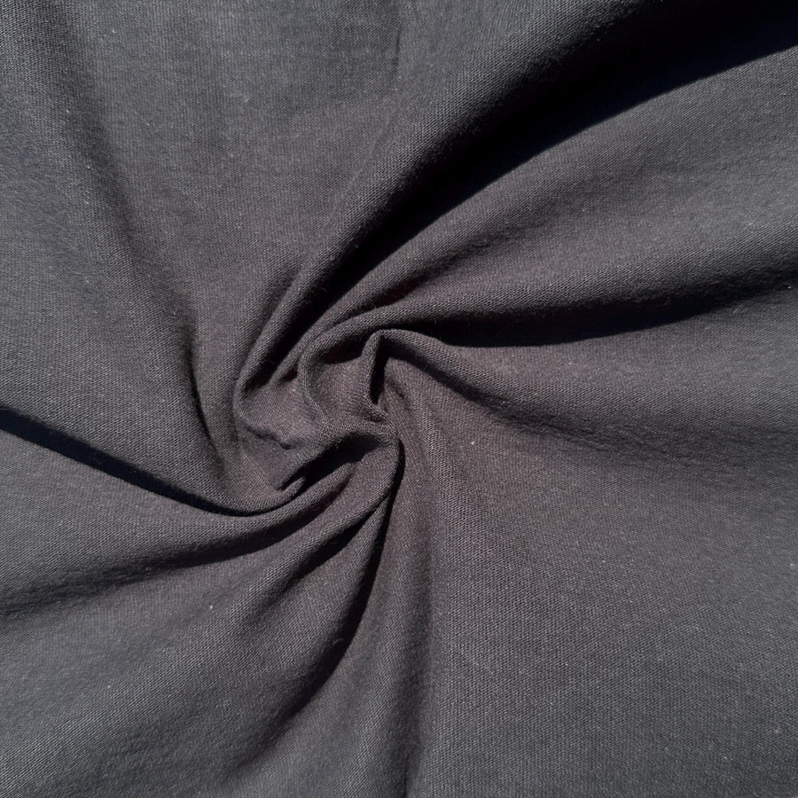 100% Cotton Jersey Black Knit Medium-Heavy Weight Eco-Friendly Fabric By The Yard 60″