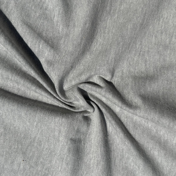 100% Cotton Jersey Heather Gray Knit Medium-Heavy Weight Eco-Friendly Fabric By The Yard 60″