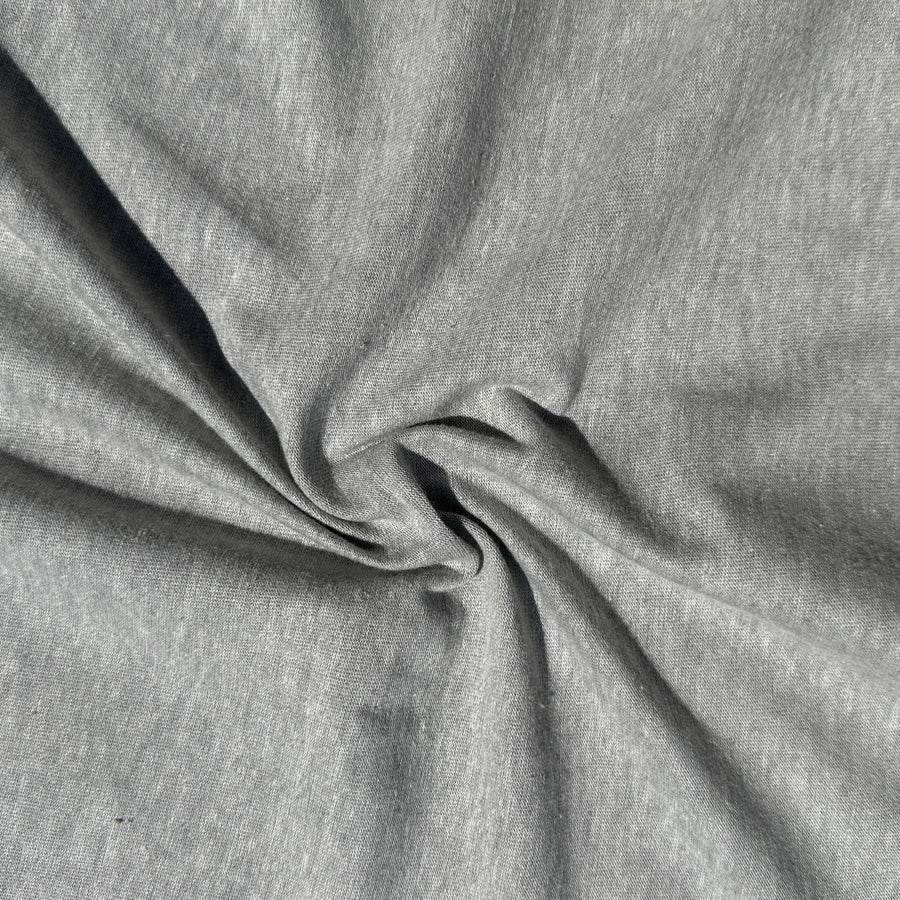 100% Cotton Jersey Heather Gray Knit Medium-Heavy Weight Eco-Friendly Fabric By The Yard 60″