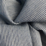 100% Cotton Denim Indigo Blue Railroad Striped Pattern Fabric By The Yard - View 5