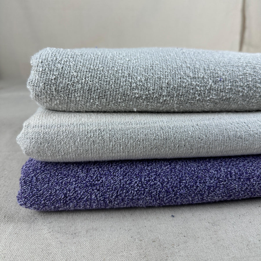 Double-Sided Gray French Terry Fabric by the Yard | 15 Oz/340 GSM – Reversible Knit for Hoodies, Sweatshirts, Towels, Loungewear & More
