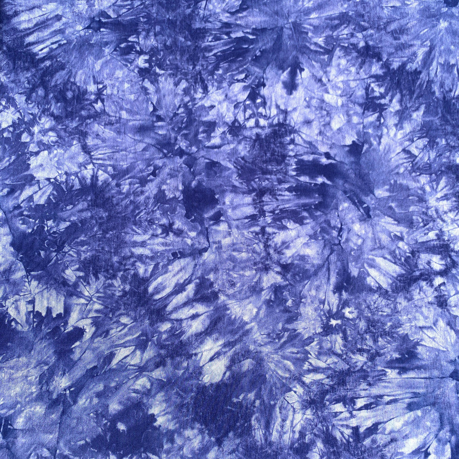 Bamboo Denim Blue Cloud Tie Dye Splash Spandex Jersey Knit 60″ Eco-Friendly Fabric By The Yard