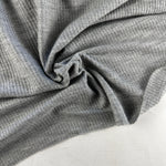 Cotton Brushed Thermal Fabric – Navy Blue 9 oz | Soft Waffle Knit 5% Spandex by the Yard - View 2