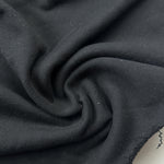 Heavy Cotton French Terry Charcoal Black Knit With Matching Jersey and Rib | 450 GSM/22 Oz French Terry Heavy Sweatshirt Fabric By The Yard - View 3