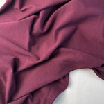 Maroon Cotton Jersey Spandex 10 oz Medium Weight Eco-Friendly Sustainable Fabric By the Yard - View 3