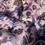 100% Linen Lightweight Japanese Purple Patterned Voile by the Yard - Soft and Breathable Fabric for Sewing, Crafts, and Dressmaking - View 4
