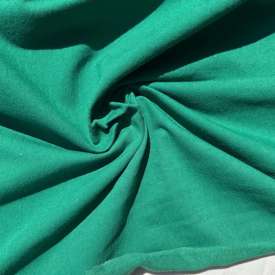 100% Cotton Jersey Kelly Green Knit Medium-Heavy Weight Eco-Friendly Fabric By The Yard 60″