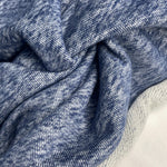 Heavy Cotton French Terry Blue Acid Wash| 15 Oz French Terry Heavy Sweatshirt Fabric By The Yard - View 2