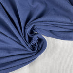 Steel Blue Cotton Jersey Spandex 10 oz Medium Weight Eco-Friendly Sustainable Fabric By the Yard - View 4