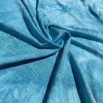 Bamboo Sky Blue & White Tie Dye Splash Spandex Jersey Knit 60″ Eco-Friendly Fabric By The Yard - View 4