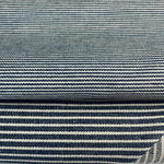 100% Cotton Denim Indigo Blue Railroad Striped Pattern Fabric By The Yard - View 2