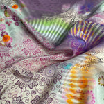 100% Silk Japanese Lightweight Daisy Rainbow Earthy Silk Fabric by the Yard - Luxury Material for Sewing, Dressmaking, and Crafts - View 4