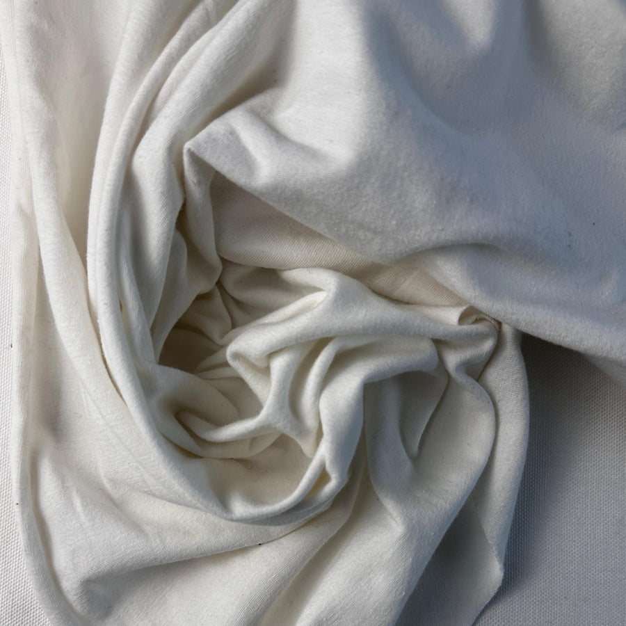 White Cotton Jersey, 10 oz