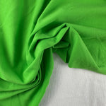 Lime Green Cotton Jersey Spandex 10 oz Medium Weight Eco-Friendly Sustainable Fabric By the Yard - View 4