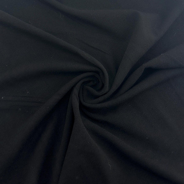 Bamboo Spandex Black Lycra Jersey Knit Fabric By the Yard 60″