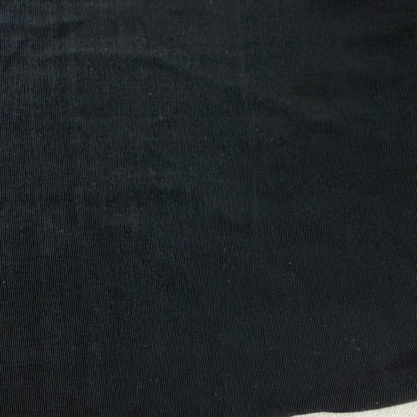 Black Ribbing Fabric | By the Yard