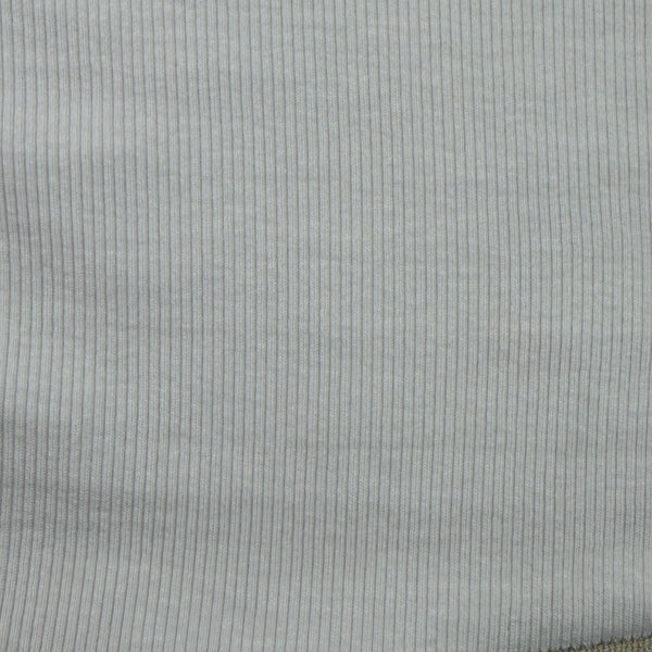 White Cotton Modal Ribbing | By the Yard