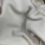 White Poly Cotton Fleece Sherpa Fabric| By the Yard