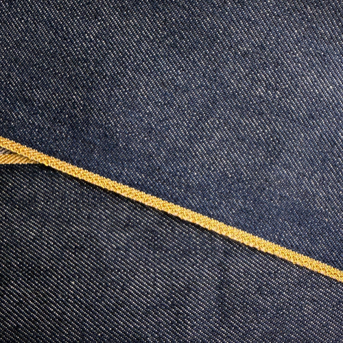 14 oz Slub Indigo Selvedge Denim with Gold ID | By the Yard |