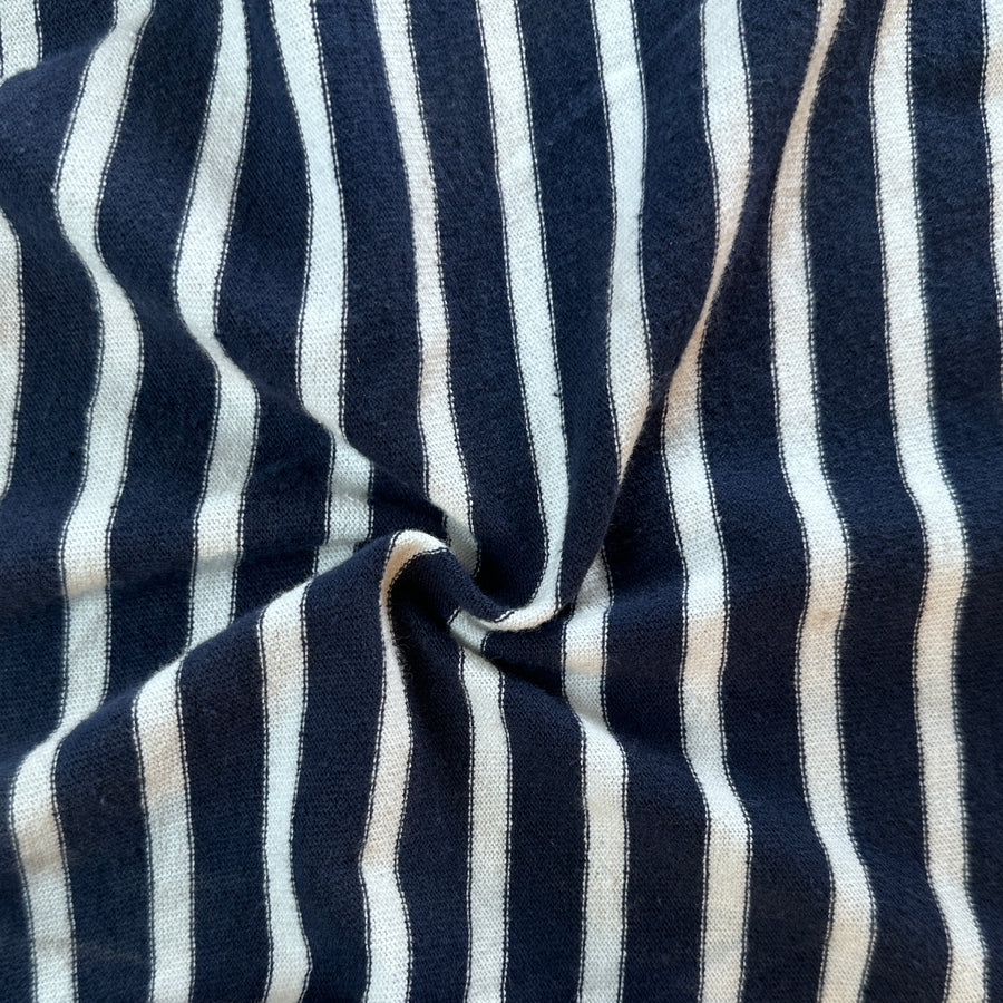 Cotton Jersey Stripe · navy/cream