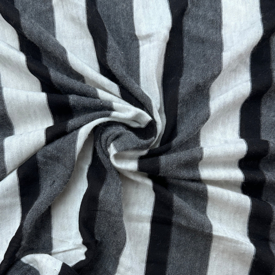 Cotton Jersey Stripe · grey/cream