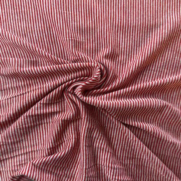 Cotton Jersey Stripe · red/white