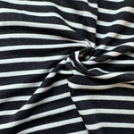 Cotton Baby French Terry Stripe · black/cream