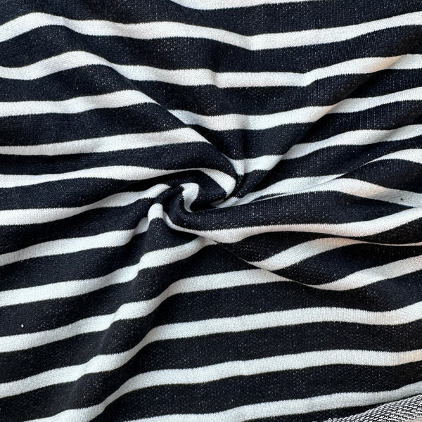 Cotton Baby French Terry Stripe · black/cream