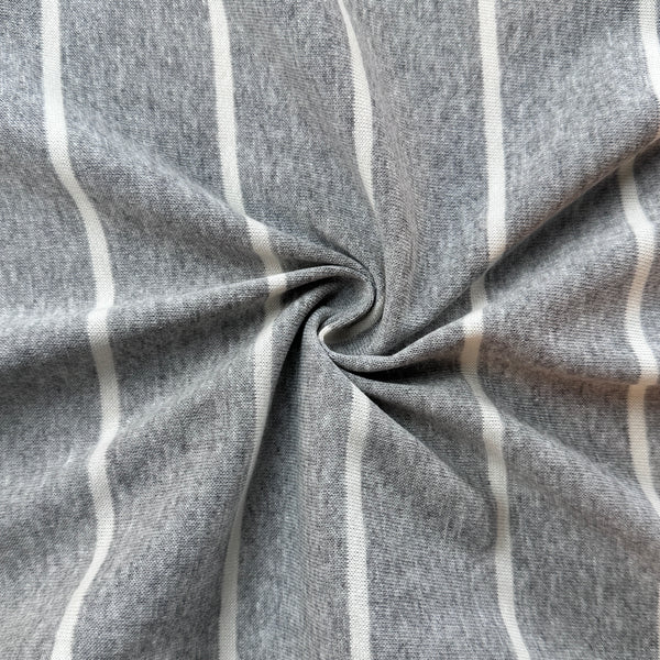 Cotton Jersey Stripe · gray/cream