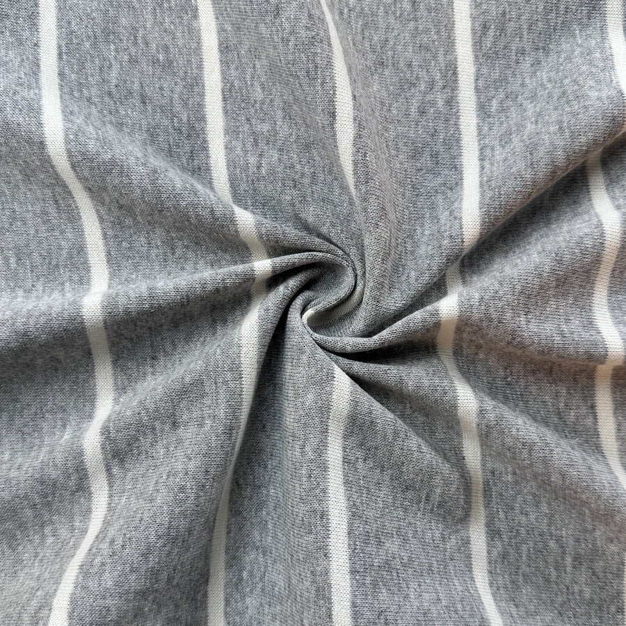 Cotton Jersey Stripe · gray/cream