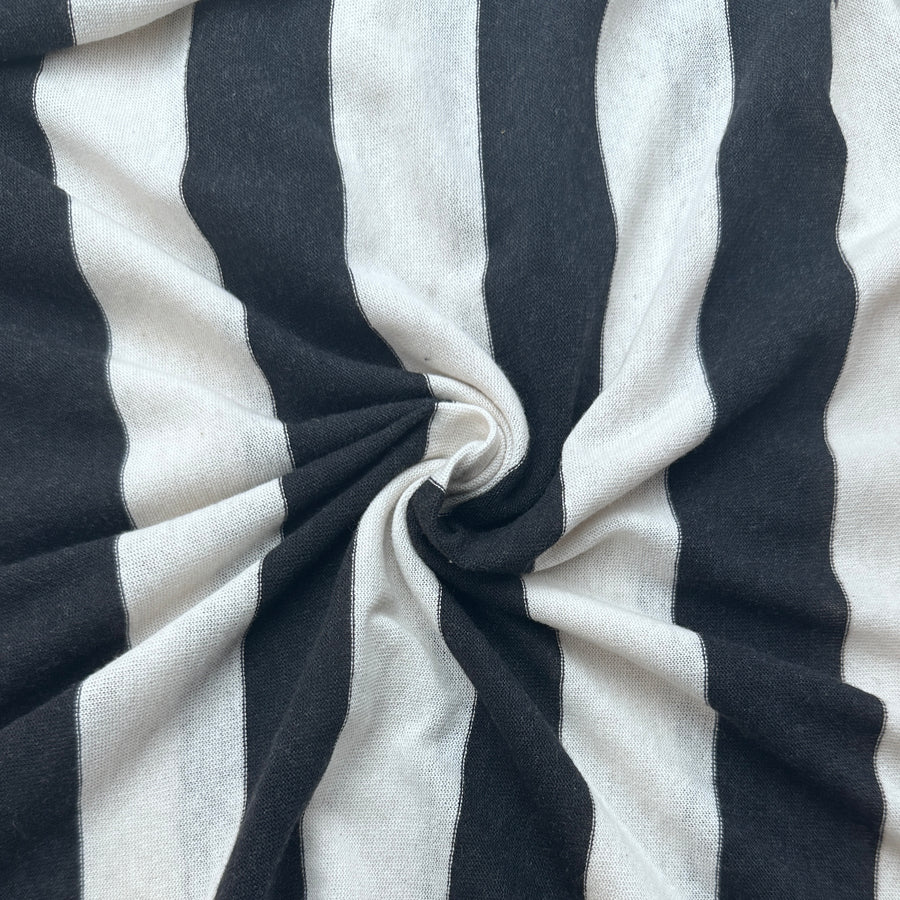 Cotton Jersey Stripe · black/white