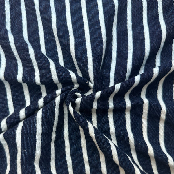 Cotton Jersey Stripe · navy/white