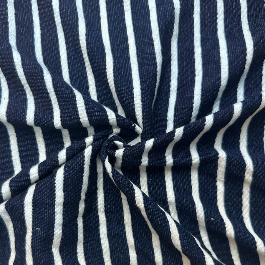 Cotton Jersey Stripe · navy/white