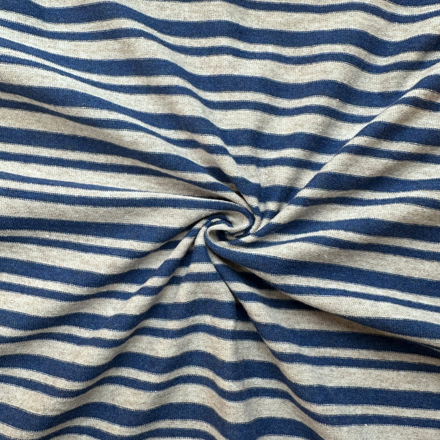 Cotton Jersey Stripe · blue/light gray