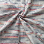 Cotton Jersey Stripe · red/orange/blue