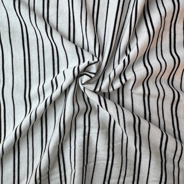 Cotton Jersey Stripe · black/white thin