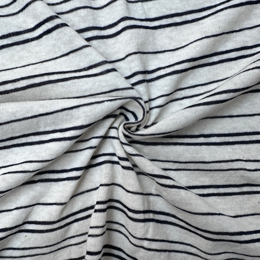 Cotton Jersey Stripe · black/white