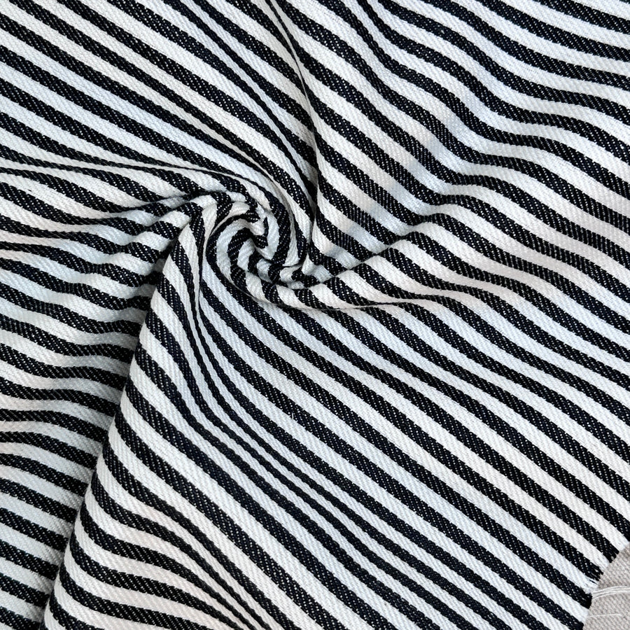 Denim Stripe · black/white