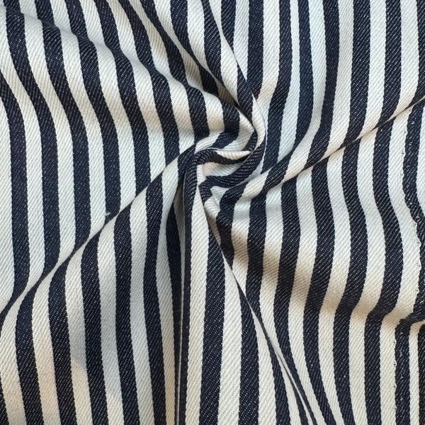 Denim Stripe · faded, black/white