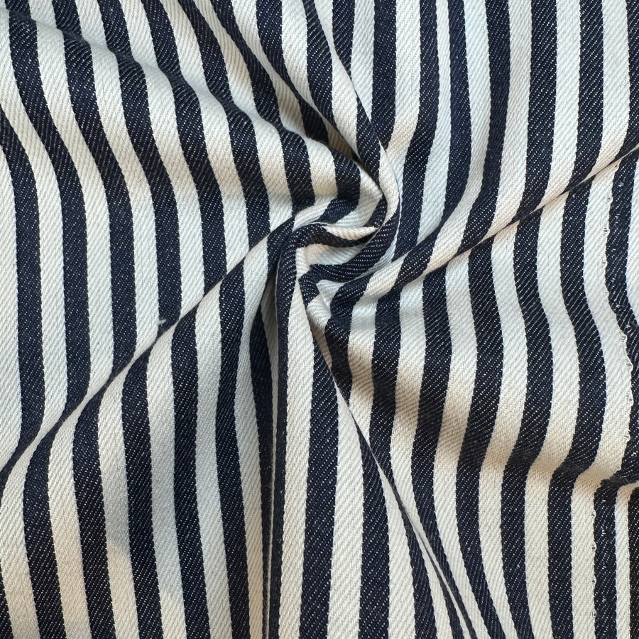 Denim Stripe · faded, black/white