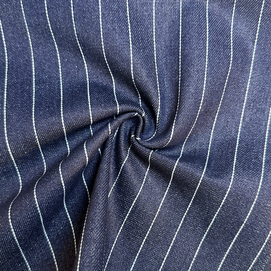 Denim Stripe · thick, blue/white