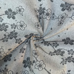 Denim · gray/white floral
