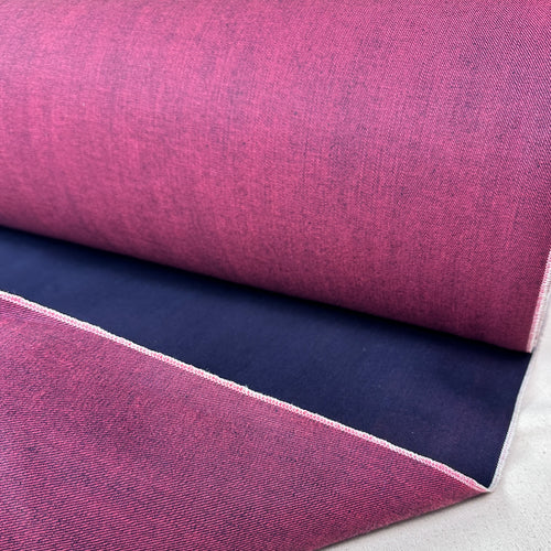 Red/Indigo Contrasting Weft – Premium Raw Japanese Selvedge Denim
